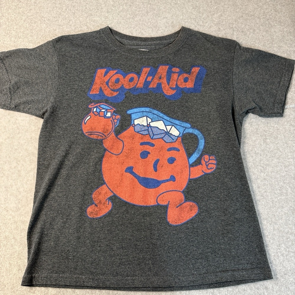 Kraft Kool-Aid Gray Distressed Kool Aid Guy T-Shirt Shirt Sz S Unisex - Picture 2 of 6
